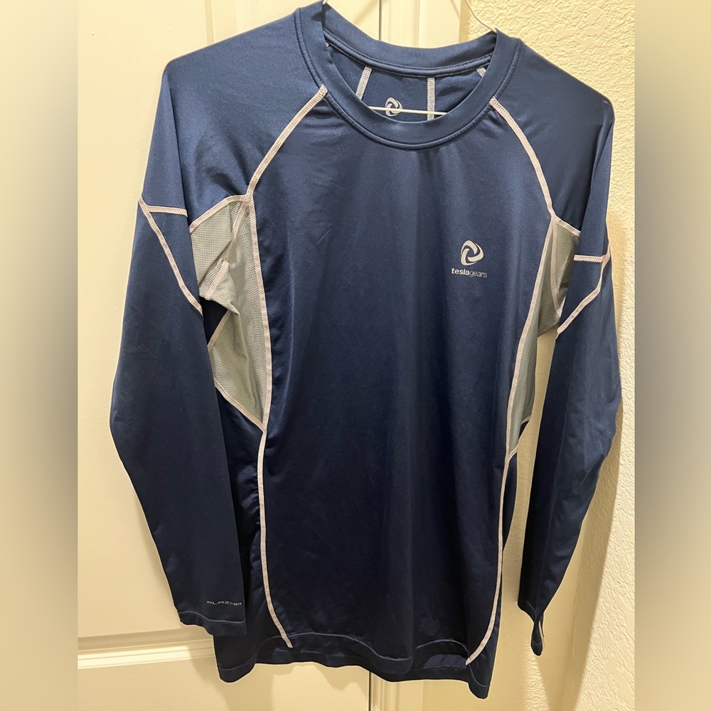 Tesla Gears Compression Shirt - Long Sleeve - XL